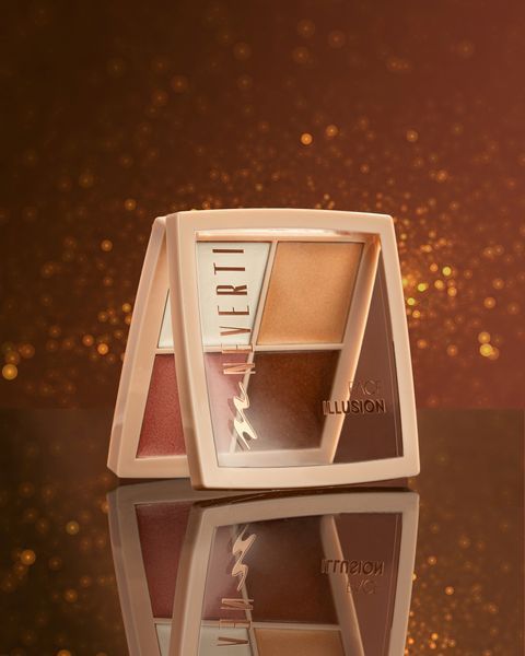 Палетка хайлайтерів NEVERTI Illusion Face Cream Highlighter Palette &mdash; 4 відтінки сяйва 13002-1760 фото