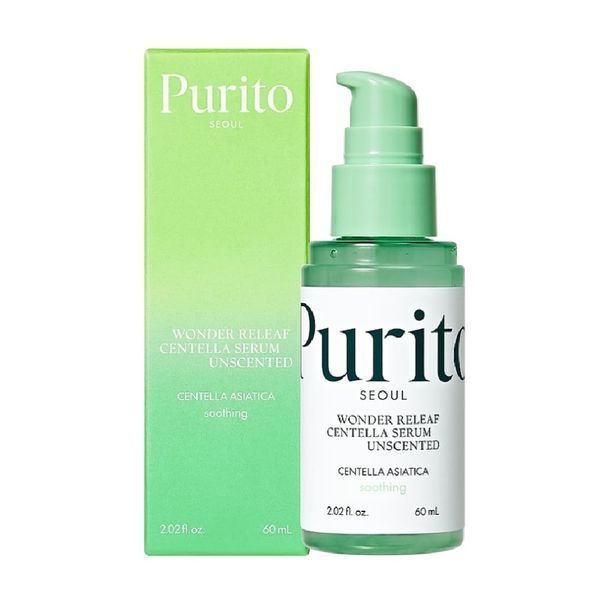 Сироватка для обличчя з центелою Purito Seoul Wonder Releaf Unscented &mdash; заспокоєння та відновлення шкіри без олій, 60 мл. 20038-1708 фото