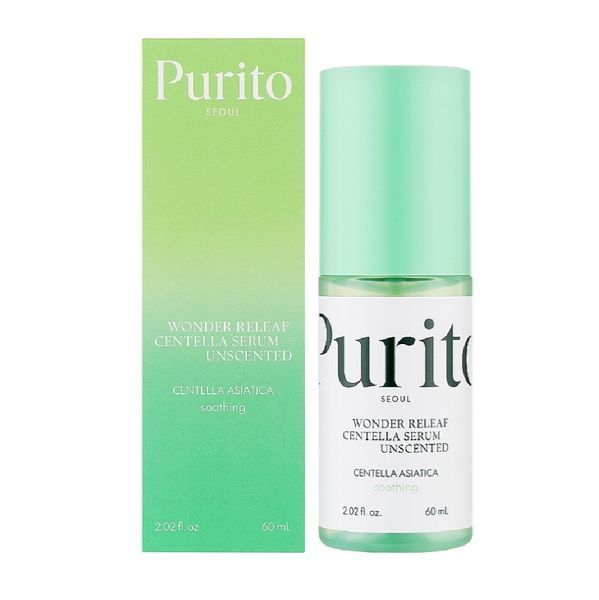 Сироватка для обличчя з центелою Purito Seoul Wonder Releaf Unscented &mdash; заспокоєння та відновлення шкіри без олій, 60 мл. 20038-1708 фото