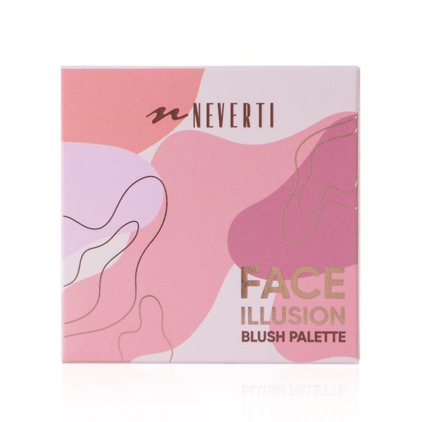 Палетка румян NEVERTI Face Illusion Blush Palette &mdash; 4 универсальных оттенка 98002-1761 фото