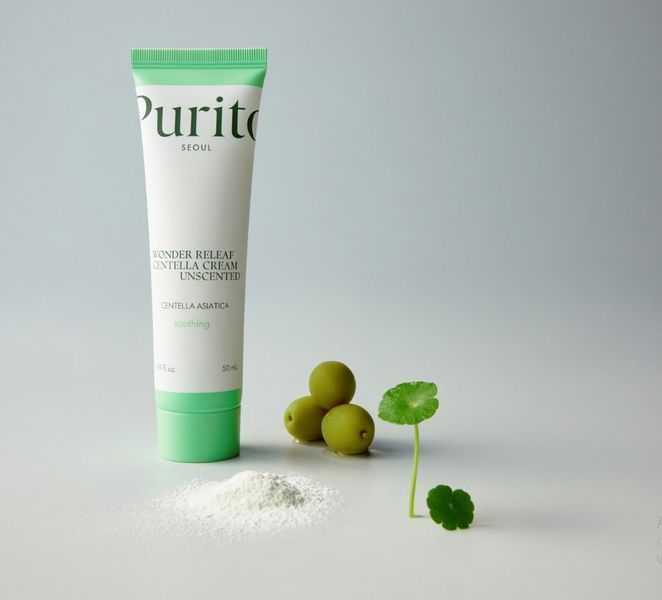 Крем для обличчя з центелою Purito Seoul Wonder Releaf Centella Cream Unscented  &mdash; заспокоюючий, відновлюючий для всіх типів шкіри, 50 мл. 30058-1711 фото