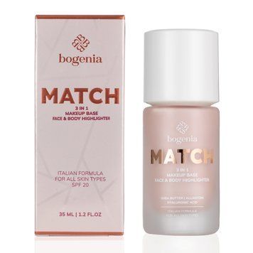 База-хайлайтер під макіяж Bogenia MATCH 3 in 1 Makeup Base Face & Body Highlighter, 35 мл 21009-1870 фото